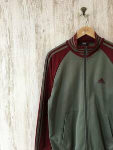 507☆【3ストライプ トラックジャケット ジャージ】adidas アディダス グレー M