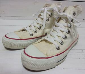 80年代 アメリカ製 コンバース オールスター US 3 converse all star ハイカット 生成り ホワイト ヴィンテージ vintage made in usa