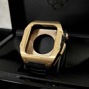 ［美品］ゴールデンコンセプト GOLDEN CONCEPT RST-45 アップルウォッチケース ゴールド×黒 Apple Watch ケース