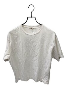 AURALEE◆21SS/Tシャツ/0/コットン/ホワイト/無地/A21ST04RH