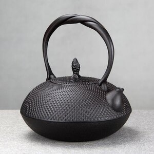 入手困難☆大容量鉄瓶 提梁壺★新品 茶道具対応 鉄やかん 鉄分補給 鉄びん 1600ml