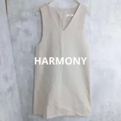 【HARMONY】韓国製　厚手のノースリーブチュニックワンピース　レイヤード