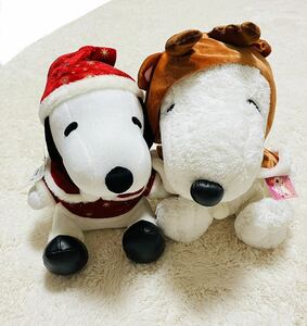 スヌーピー　SNOOPY ぬいぐるみセット クリスマス　タグ付き　サンタ　トナカイ　PEANUTS