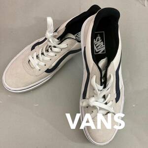 【新品未使用】バンズ VANS スニーカー 靴 モデューロ 軽量 クラシックLITE 替紐 ホワイト ネイビー メンズ ライドグレー 27.5cm @★