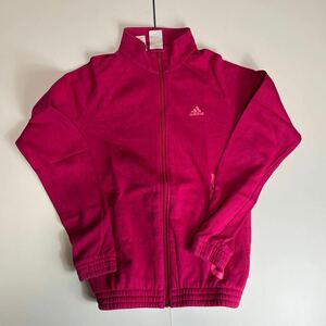 adidas アディダス　ピンク　スウェット　ジップ　