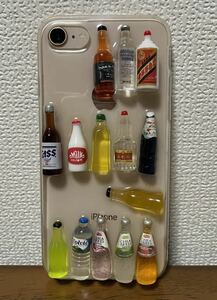 iPhone用ケース 三次元のボトルドロップ アイホン8 お酒 アルコール 小物ファッション 瓶 フィギュア スマホアクセサリー 新品未使用