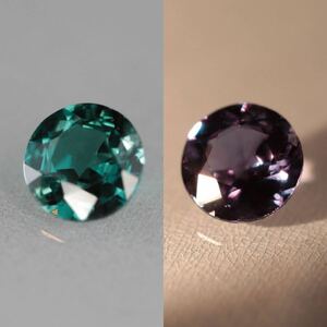 ★希少★天然アレキサンドライトルース0.103ct ソーティング付き★可愛い★カラーチェンジ見事★ ラウンドカット