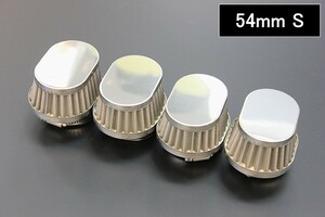 54mm ショート パワーフィルター オーバル型 新品 4個 ステン CB750