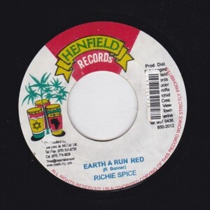 EPレコード　RICHIE SPICE / EARTH A RUN RED (SWEET RIVER ROCK)