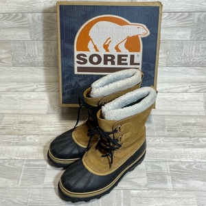 SOREL/ソレル/CARIBOU WATERPROOF/カリブー ウォータープルーフ/27.0cm/ヌバックレザー×ラバー/ウィンターブーツ/27.0cm/防寒