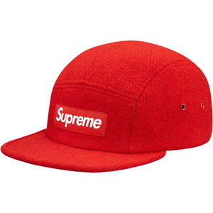 即決 supreme harris tweed camp cap red