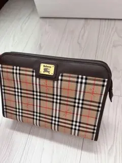 Burberry チェック柄 クラッチバッグ