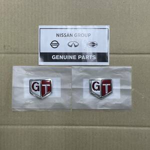 ★新品 NISSAN 日産 純正 GT-R BNR32 R32 スカイライン GTエンブレム サイド フェンダーエンブレム 左右 2個セット