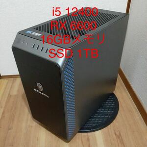 No.14003　ゲーミングPC　ゲーミングデスクトップ　GALLERIA RM5C-66 Core i5 12400/RX 6600/16GBメモリ/SSD 1TB