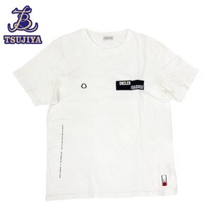 MONCLER モンクレール　Tシャツ　フラグメント　藤原ヒロシ　ホワイト　ワッペン　ロゴ　半袖　＃S　中古B【辻屋質店A2576】