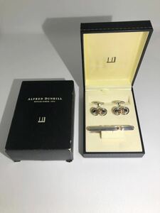 レア 超美品 ALFRED DUNHILL ネクタイピン & カフス セット 18K dunhill タイピン カフリンクス ダンヒル K18 750 刻印 ゴールド 金 素材有