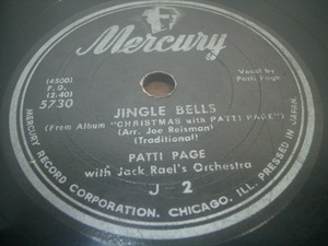 ◆SP盤◆Patti Page パティ・ペイジ 『JINGLE BELLS / SANTA CLAUS IS COMING TO TOWN』 