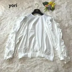 【美品✨️】ヨリ yori フリルスリーブ ブラウス バルーン 白 38