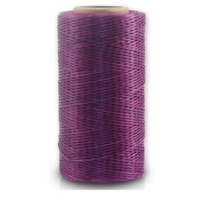 ☆まとめ買いで送料無料☆色を選べます☆蝋引き糸 260m 大容量 ワックスコード パープル 紫 レザークラフト マクラメ編み 手芸 材料