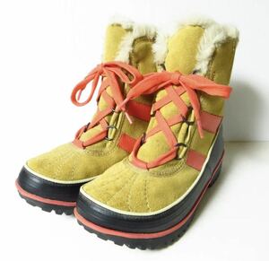 【アパレル】☆美品☆ SOREL スノーブーツ TIVOLI チボリ ティボリ ベージュ ピンク スエード 22㎝