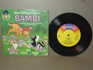 レコード付き洋書絵本 バンビ bambi ※難あり