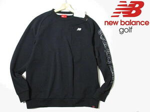 新品 未使用■ 即決　希少品！ ニューバランスゴルフ　クルーネック　テックニット　7サイズ　黒　newbalance GOLF　スウェット　メンズ