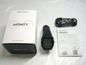 1000円スタート Shot Navi ショットナビ INFINITY インフィニティ Black ブラック IPX7 ケーブル/箱付き 距離測定器 ゴルフ 12 LL6008