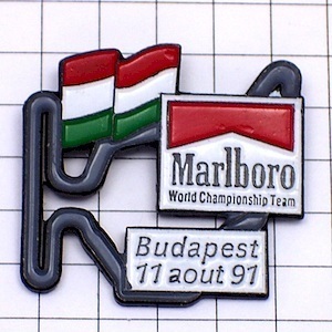 ピンバッジ・ブダペストF1サーキット車ハンガリー国旗 BUDAPEST CIRCUIT HUNGARY FLAG◆フランス限定ピンズ