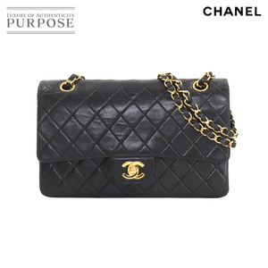 シャネル CHANEL マトラッセ 25 チェーン ショルダー バッグ レザー ブラック A01112 ゴールド 金具 Matelasse Bag 90255238