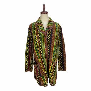 Vintage MISSONI ヴィンテージ　ミッソーニ　レディース　総柄　ニット　コート　アウター　上着　ジャケット