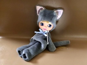 ネオブライス用服　灰こねこ　着ぐるみ　　 Blythe　　ブライス