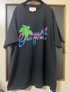 中古美品 GUCCI gucci Hawaii Tシャツ メンズ サイズXL ブラック made in italy