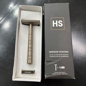 ヘンソンシェービング　HENSON SHAVING AL13 シェーバー グレー替刃5枚付 エントリーモデル