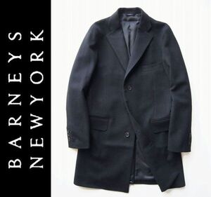 ◆本物◆BARNEYS NEWYORK◆上質カシミア混チェスターコートネイビー48 新品