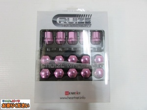 ●CRUIZE★M12×P1.25 冷間鍛造 アルミ ホイールナット ピンク 28mm 19HEX 16個SET ロックナット4個付！ テーパー 60°★クルーズ