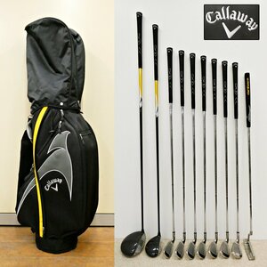 ○ Callaway キャロウェイ WARBIRD ゴルフクラブセット!!ウッド 2本/アイアン 7本/パター1本/キャディーバッグ ゴルフバッグ