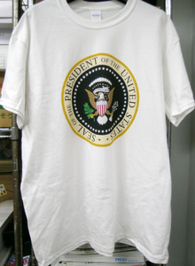 プレジデンシャル Tシャツ プレジデント 大統領 白 S/M/L/XL フリーメーソン アノニマス イルミナティ 米軍 ミリタリー 秘密結社