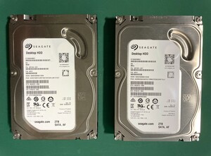 [2台組]ST2000DM001 Seagate Barracuda SATA3 6Gbps(SATA6G) 3.5インチ ハードディスク 2TB NAS起動用 状態注意 ジャンク