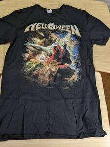 【服飾】 ビンテージ レア Tシャツ バンド 当時物? HELLOWEEN ハロウィン ジャケット柄 GILDAN M 黒 半袖