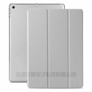 ★送料無料★【新品 未使用】iPadカバー　ケース　アイパッド　9.7インチ　半透明　マグネット開閉　3つ折り　雑貨　色:グレー