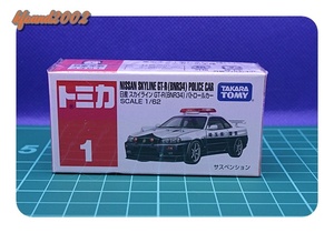 NISSAN SKYLINE GT-R（BNR34）POLICE　CAR　日産　スカイライン　パトカー　埼玉県警察仕様　TOMY TOMICA　トミカ製　ミニカー　未開封品！