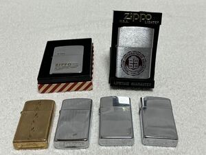 【116-14】1円〜 ZIPPO ジッポー ライター 6点まとめ 10KGF 現状出品 喫煙 喫煙具 ゴールド シルバー 2点箱付き 同梱不可