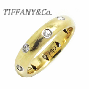2LY TIFFANY&Co. ティファニー ドッツリング 指輪 K18YG Pt950 ダイヤモンド 10号～10.5号 元箱 保存袋付き 5.1g