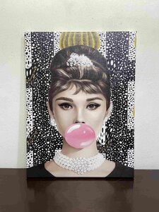 DEATH NYC 額付き 世界限定100枚 オードリー・ヘプバーン 女優 Audrey Hepburn 草間彌生 かぼちゃ 布 現代アート