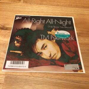 EP-001 TM NETWORK All-Right All-Night 小室みつ子 木根尚登 小室哲哉 1986年 和モノAtoZ 昭和歌謡 7インチレコード