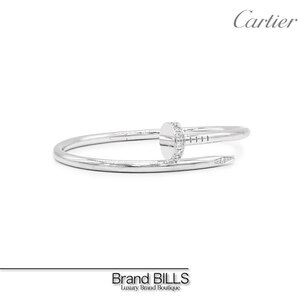 Cartier カルティエ ジャストアンクル ブレスレット B6048717 ＃17 K18ホワイトゴールド WG 純正 ダイヤモンド シルバー アクセサリー