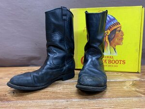 【NQ-0154】CHIPPEWA BOOTS チペワ 8 1/2 2789 ウエスタンブーツ バイカー カントリー メンズ ブラック系 東京引取可 現状品【千円市場】