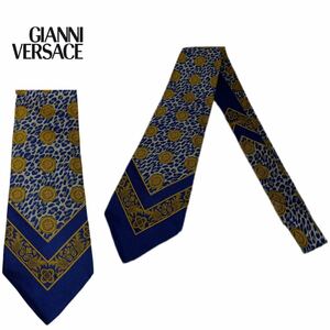 VERSACE VINTAGE 90s GIANNI VERSACE ジャンニ ヴェルサーチ ヴィンテージ MADE IN ITALY イタリア ヒョウ柄 シルクネクタイ アーカイブ