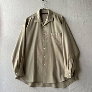 【カシミヤ混】AD1995 COMME des GARCONS HOMME DEUX ウール オープンカラー シャツ / ベージュ 90s 田中オム T4-08117-91298