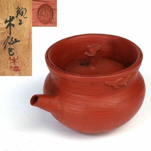 【takekore】杉江木仙 霊芝摘 常滑朱泥急須 y11 煎茶器